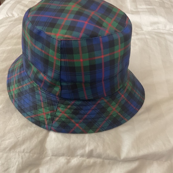 Plaid Bucket Hat with Logo - Picture 2 of 5